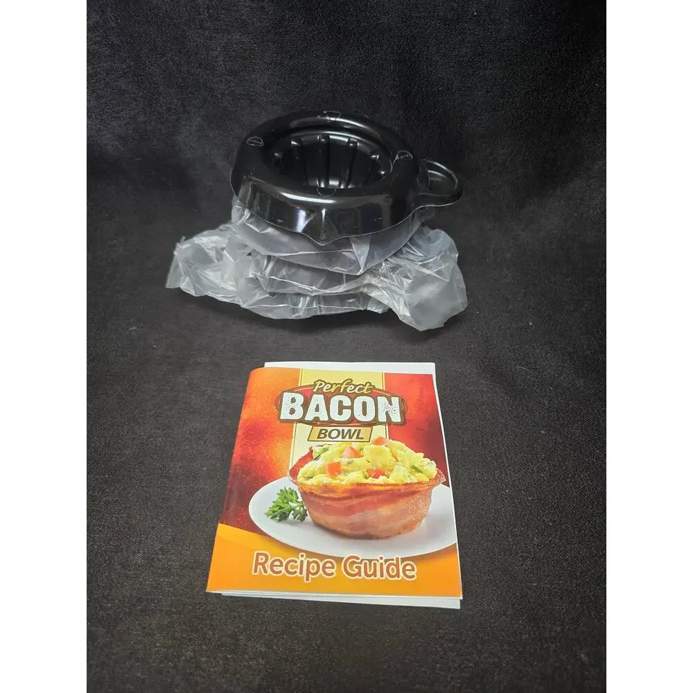 As Seen On TV Perfect Bacon / Bread Bowl Bowls 4 Pack w. Instructions Brand New